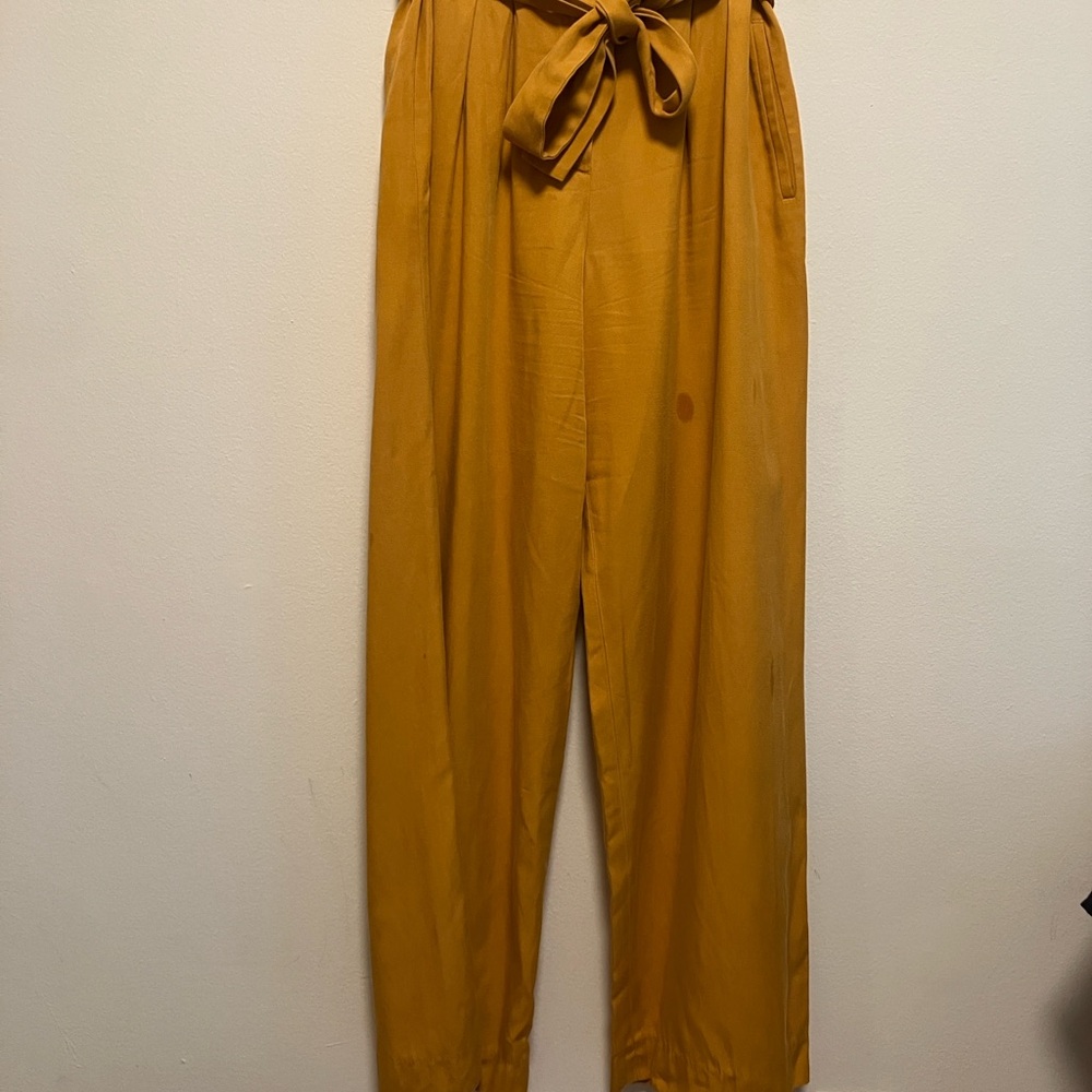 Sezane Mustard Wide Leg Pants
